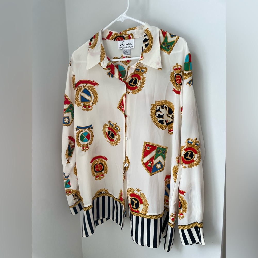 Cool vintage silk blouse!